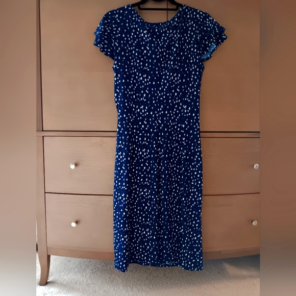 Ralph Lauren Dress, Size 10, Navy print - Picture 2 of 7